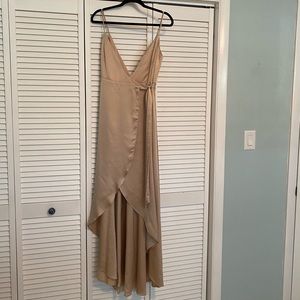 Show Me Your Mumu wrap dress- Champagne Satin